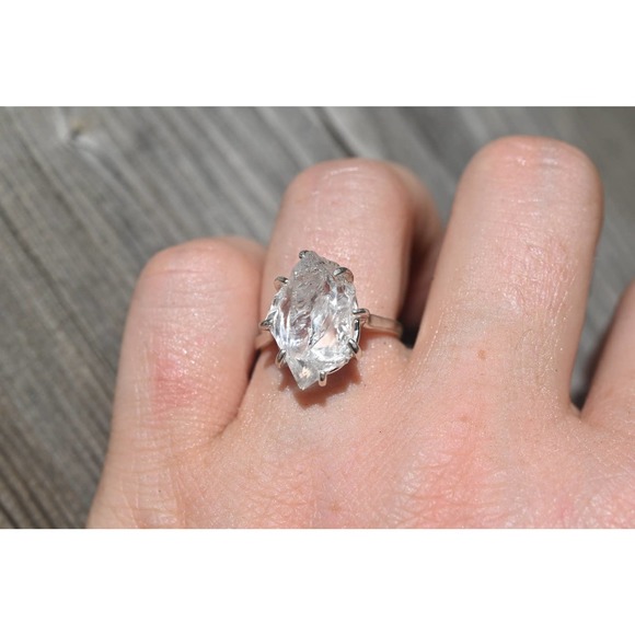 Natural Diamond Ring, Raw Diamond Ring, Uncut Diamond Ring, Engagement R… - Picture 1 of 5